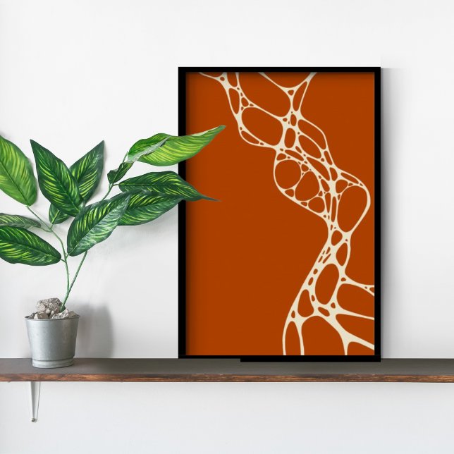 Modern Burnt Orange Minimalist Art Print (Creator Uploaded)
