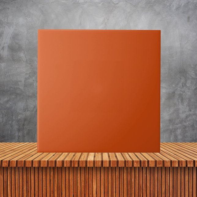 Modern Burnt Orange Plain Solid Colour Tile (Creator Uploaded)