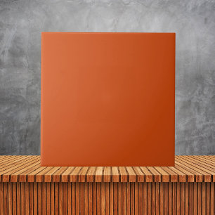 Modern Burnt Orange Plain Solid Colour Tile