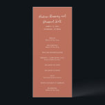 Modern Burnt Orange Simple Wedding Program<br><div class="desc">Elegant wedding program featuring a simple and classic design with your names in a modern handwritten script.  A traditional style that is great for an informal or formal wedding.</div>
