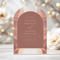 Modern Bush Pink Gold Agate Wedding Elegant