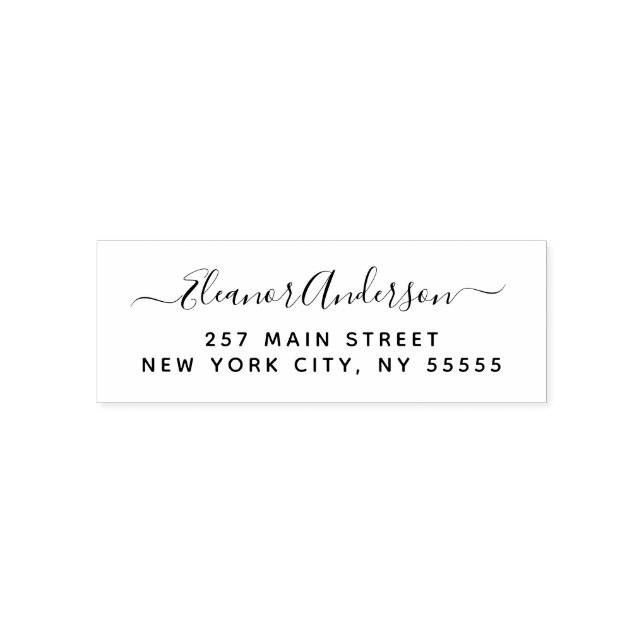Modern Business Address with Professional Logo Ret Self-inking Stamp (Design)