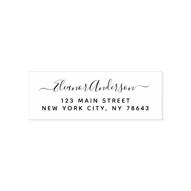 Modern Business Address with Professional Logo Ret Self-inking Stamp (Design)