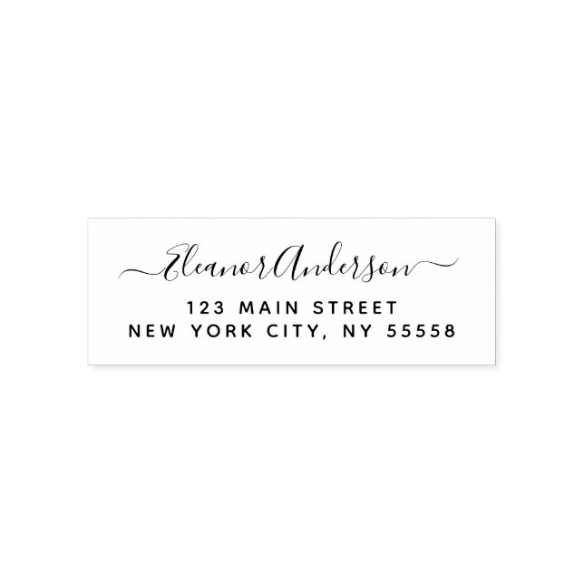 Modern Business Address with Professional Logo Ret Self-inking Stamp (Design)