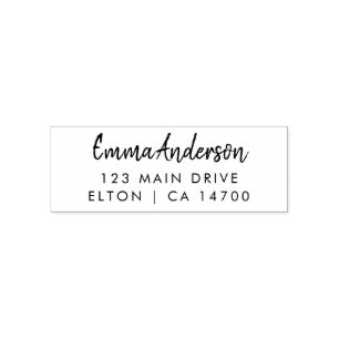 Modern Business Address with Professional Logo Self-inking Stamp
