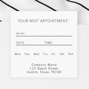 Modern Business Appointment Card