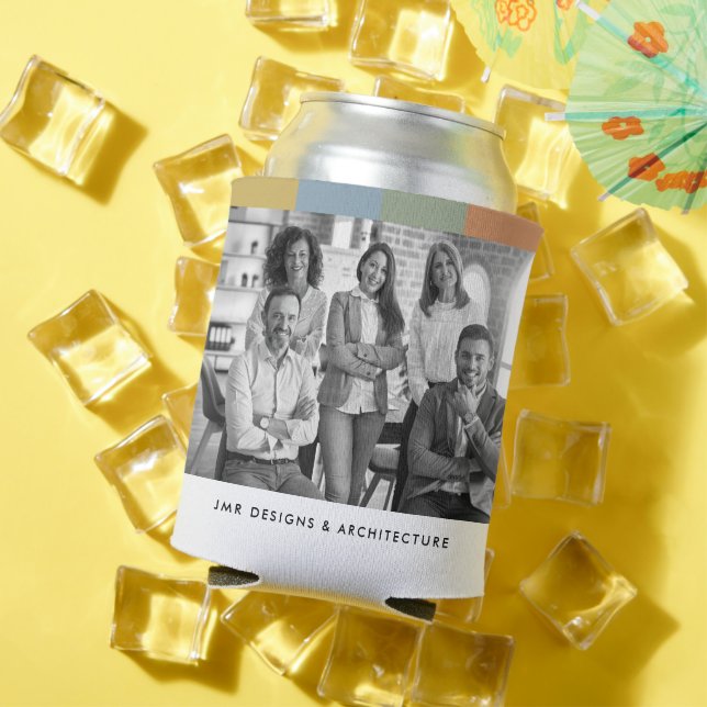 Modern Business Black and White Photo Can Cooler (In Situ Summer)