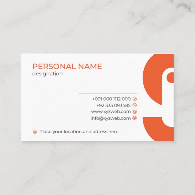 Modern Business Card (Back)