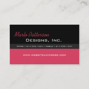 Modern Business Card :: Black & Tomato Puree