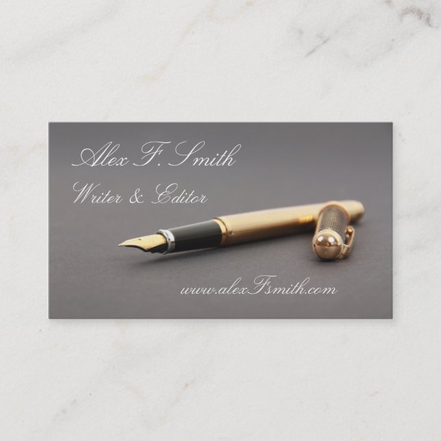 Modern Business Card for Writen Editor (Front)