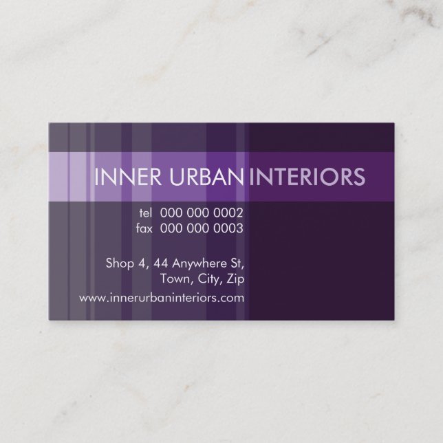 MODERN BUSINESS CARD :: modish stripe 4L (Front)
