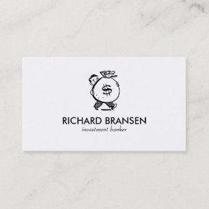Modern Business Card No. 68   Vintage Bag of Money