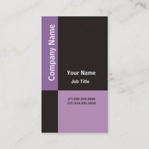 Modern Business Card ~ Purple & Black Checks
