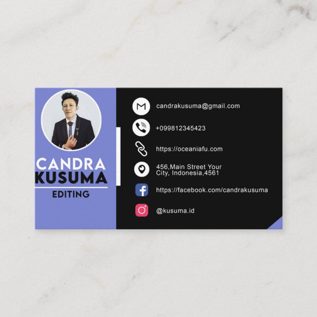 Modern Business Card Template (Front)