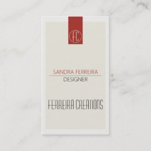 Modern business card template Red White Two sided