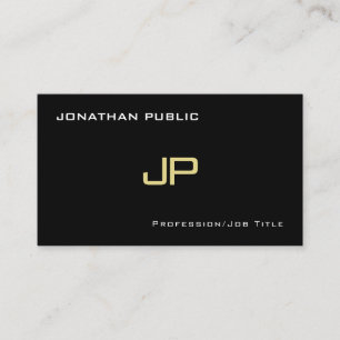 Modern Business Cards Elegant Monogram Trendy