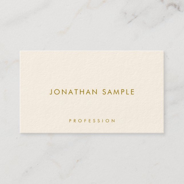 Modern Business Cards Gold Text Luxury Template (Front)