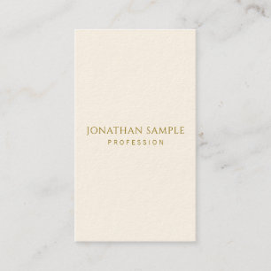 Modern Business Cards Gold Text Template Vertical
