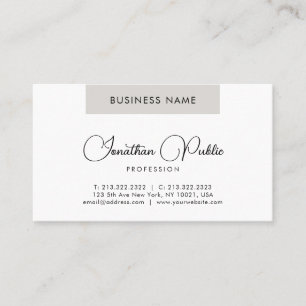 Modern Business Cards Script Name Custom Template