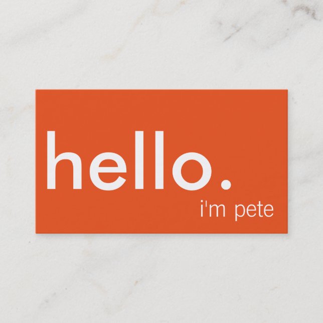 Modern Business Casual Hello Card (Front)