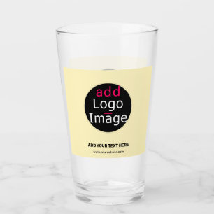 Modern Business Chic Customizable Add Logo Vanilla Glass