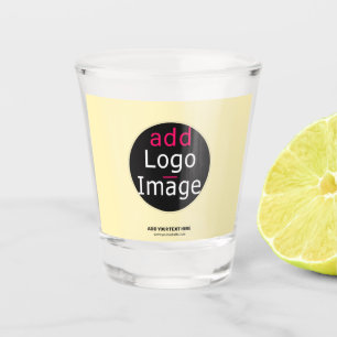 Modern Business Chic Customizable Add Logo Vanilla Shot Glass