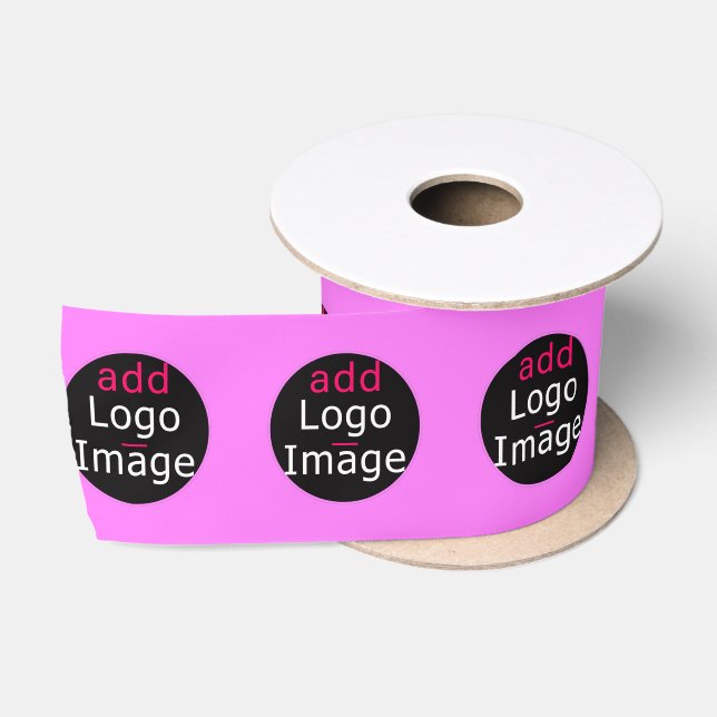 Modern Business Chic Promotional Customizable Pink Satin Ribbon (Spool)
