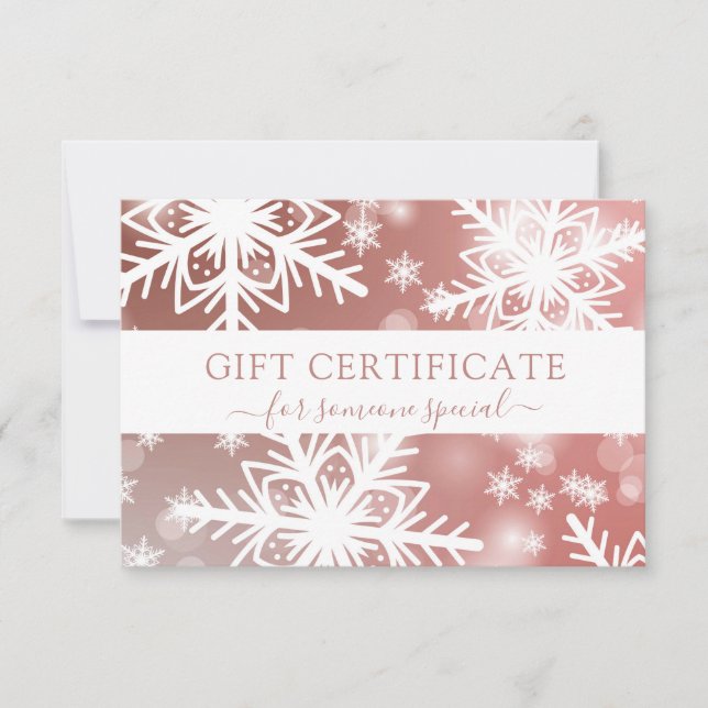 MODERN BUSINESS CHRISTMAS CERTIFICATE gift for you (Front)