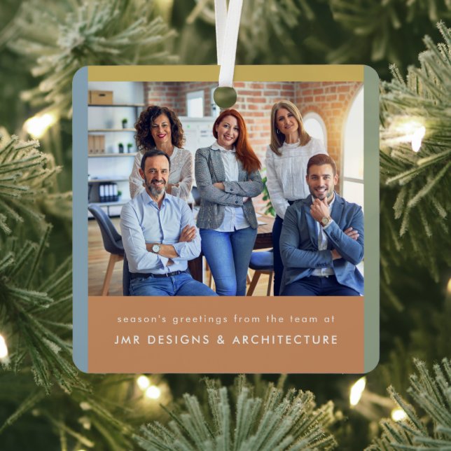 Modern Business Christmas Metal Ornament (Insitu)