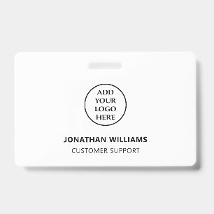 Modern Business Company Logo Staff Name Job Title Badge