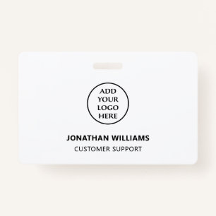 Modern Business Company Logo Staff Name Job Title Badge
