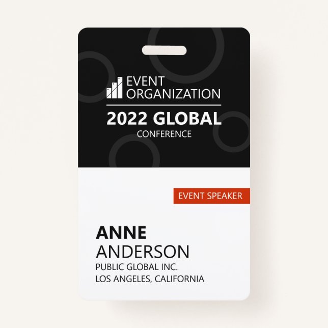 Modern Business Conference Event Badge (Front)