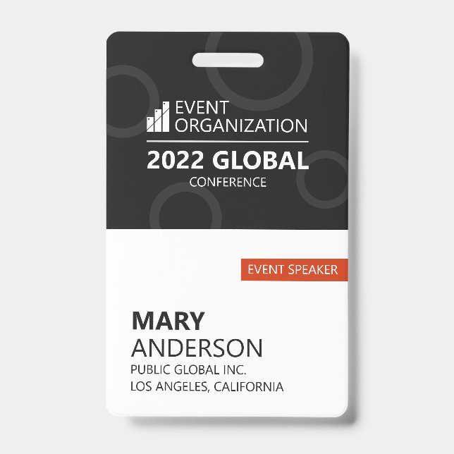 Modern Business Conference Event  #custom Badge (Front)