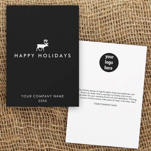 Modern Business Corporate Reindeer Christmas Card (Modern Business Corporate Reindeer Christmas Card)