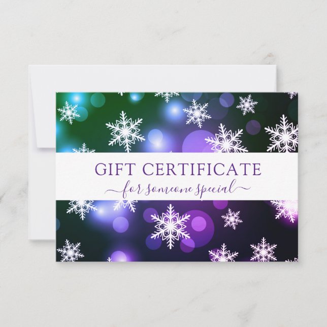 MODERN BUSINESS CRISTMAS CERTIFICATE gift for you (Front)