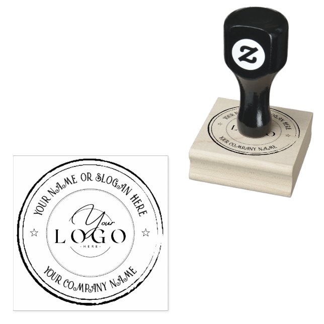 MODERN BUSINESS | Custom Business Logo Company Rubber Stamp (Stamped)