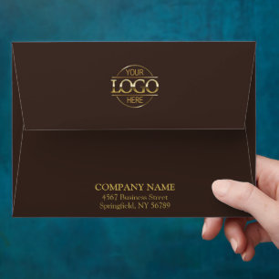Modern Business Custom Logo Professional Brown Envelope