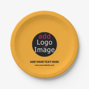 Modern Business Custom Macaroni & Cheese Hue   Paper Plate