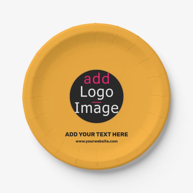 Modern Business Custom Macaroni & Cheese Hue   Paper Plate (Front)