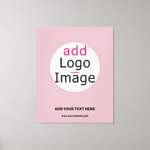 Modern Business Customizable Dusty Rose Hue  Canvas Print