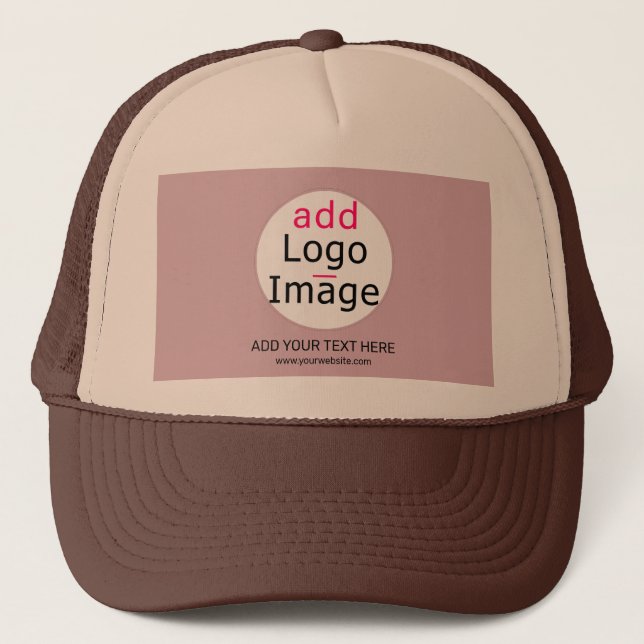 Modern Business Customizable Dusty Rose Hue  Trucker Hat (Front)