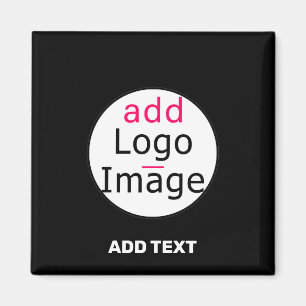 Modern Business Customizable Promo Black Magnet