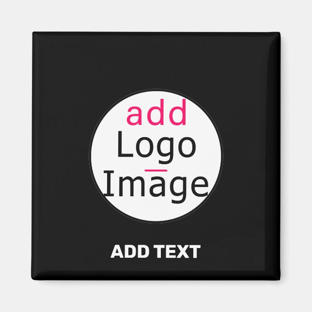 Modern Business Customizable Promo Black  Magnet (Front)