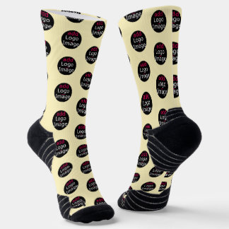 Modern Business Customizable Promo Vanilla Yellow Socks