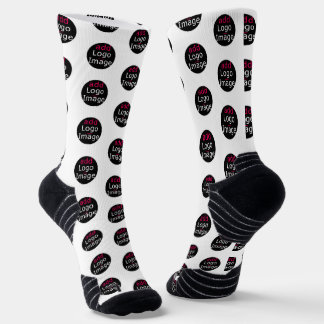 Modern Business Customizable Promotional White Socks