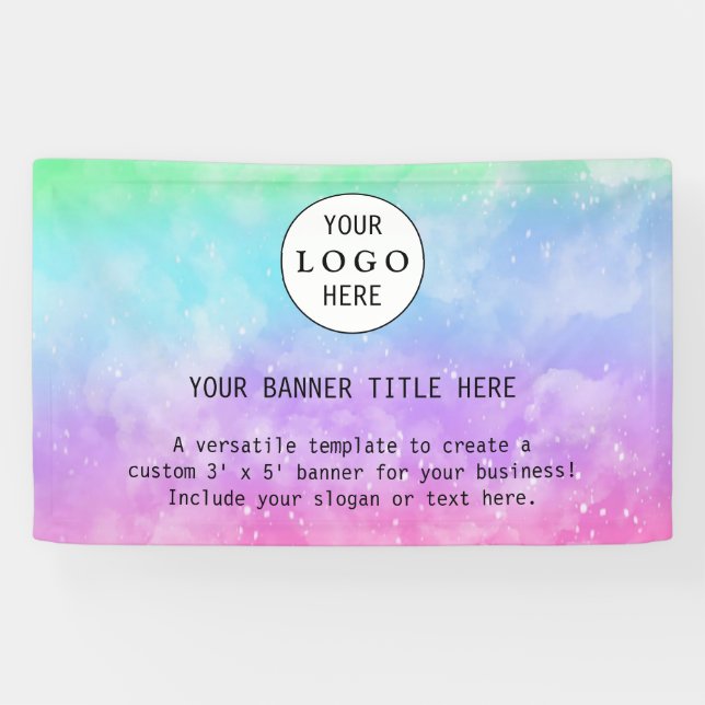 Modern Business Feminine Blush Pink Custom Logo Banner (Horizontal)