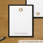 Modern Business Letterhead with Logo<br><div class="desc">A luxurious custom business letterhead template in a modern style with a stylish border which can be easily updated with your company logo and letterhead footer including your company's name and tagline. The back features a logo in the lower thirds for continuity in the design. Each sheet exudes professionalism and...</div>