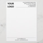 Modern Business Letterhead with Logo and QR Code<br><div class="desc">Your Business Office Letterhead with Logo and QR Code ( back side )- Add Your Logo - Image and QR Code / Business Name - Company / Address - Contact Information - Resize and move or remove and add elements / image with customization tool. Choose colours / font / size...</div>