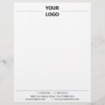 Modern Business Letterhead with QR Code and Logo<br><div class="desc">Simple Personalized Your Business Office Letterhead with Logo and QR Code ( back side ) - Add Your Logo - Image / Address - Contact Information and QR code* Back Side - Resize and move or remove and add elements / text with customization tool. Choose your colours / font /...</div>