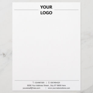 Modern Business Letterhead with QR Code and Logo